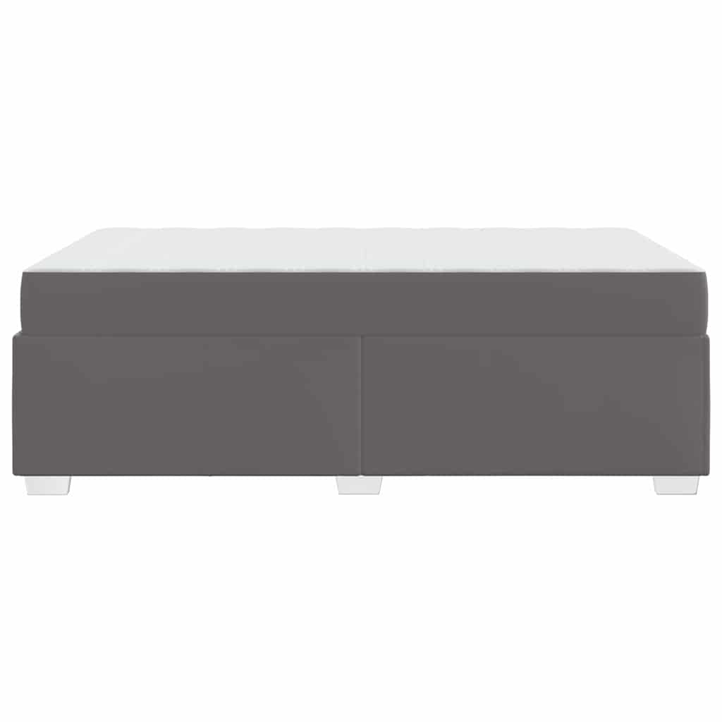 Cadre de lit avec matelas Gris 120 x 190 cm tissu - XIOS