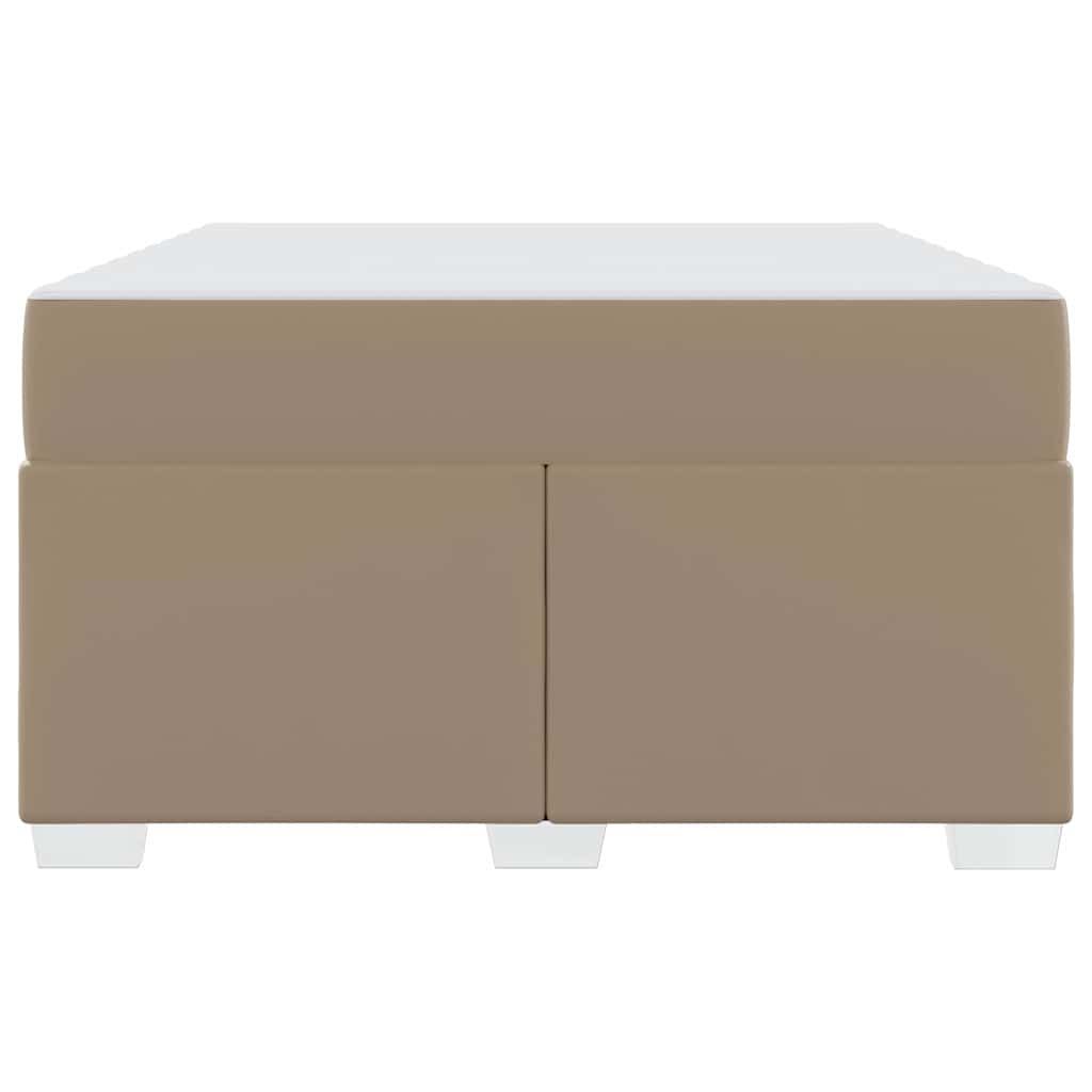 Cadre de lit avec matelas Cappuccino 120 x 190 cm tissu - XIOS