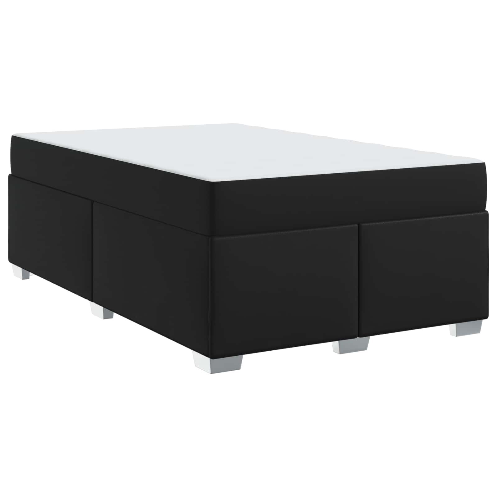 Cadre de lit avec matelas Noir 120 x 200 cm tissu - XIOS