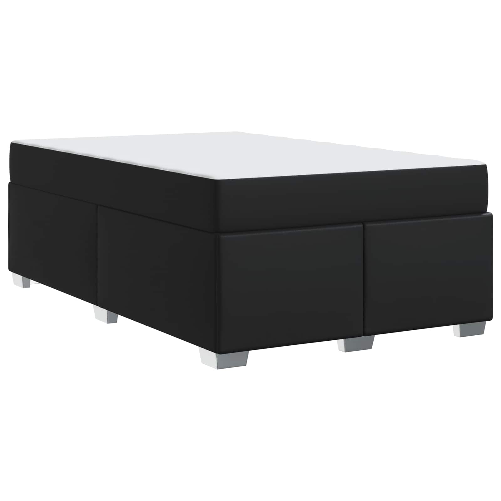 Cadre de lit avec matelas Noir 120 x 200 cm tissu - XIOS