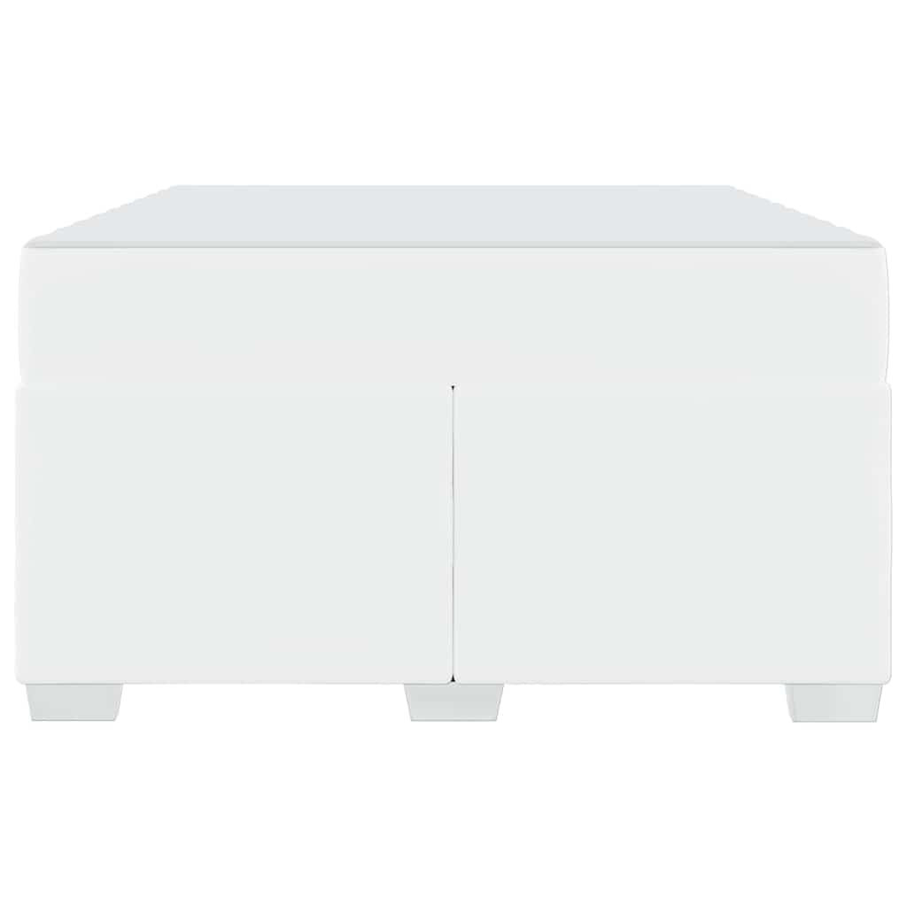 Cadre de lit avec matelas Blanc 120 x 200 cm tissu - XIOS