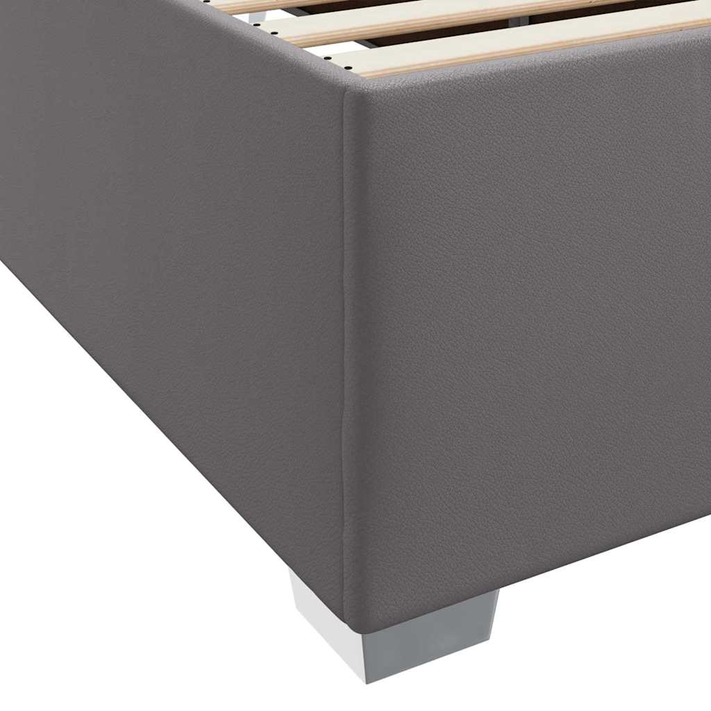 Cadre de lit avec matelas Gris 120 x 200 cm tissu - XIOS
