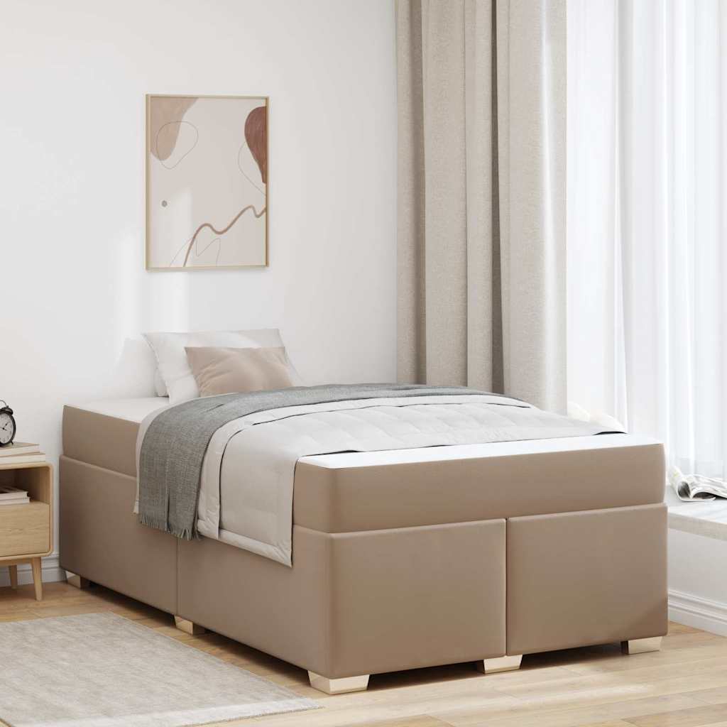 Cadre de lit avec matelas Cappuccino 120 x 200 cm tissu - XIOS