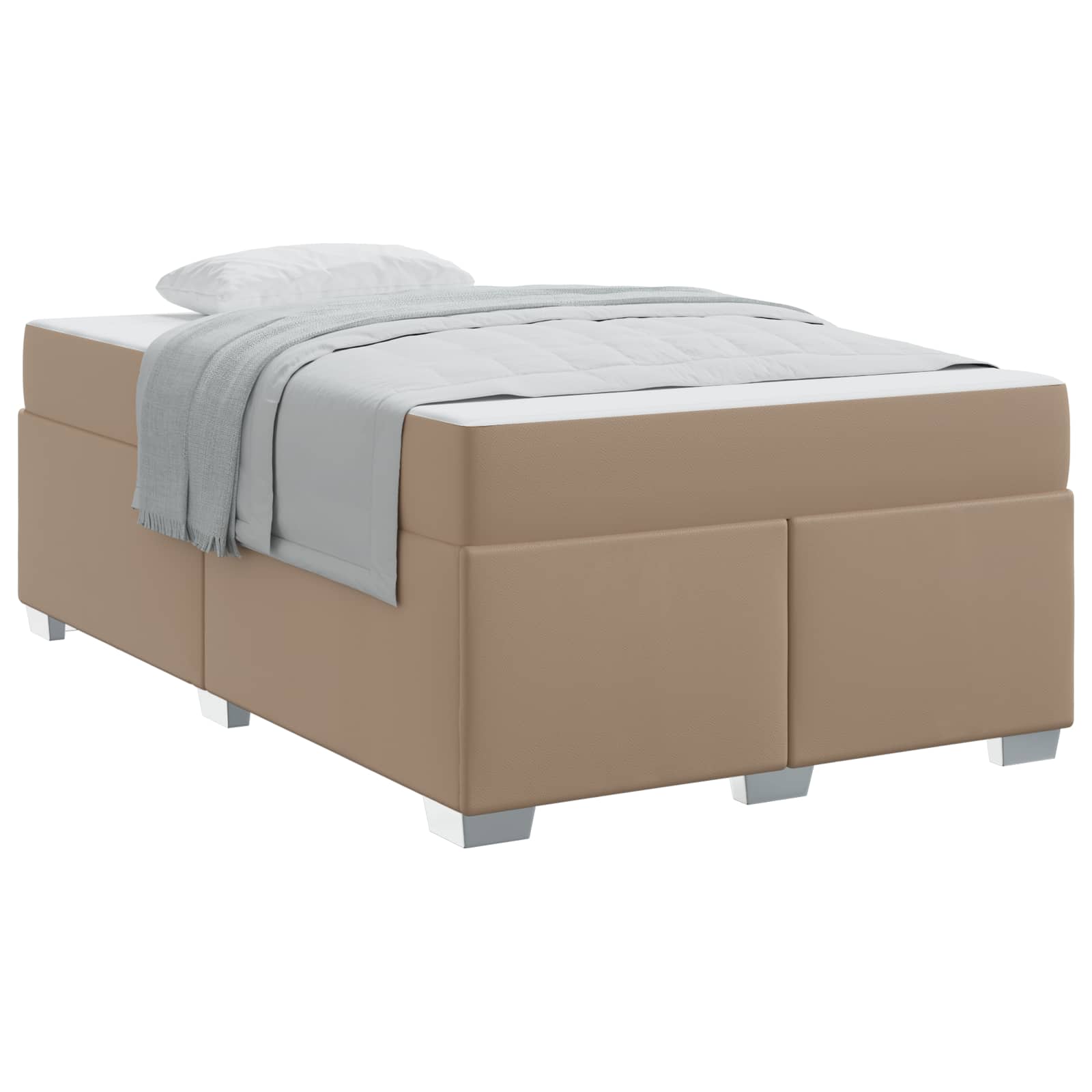 Cadre de lit avec matelas Cappuccino 120 x 200 cm tissu - XIOS