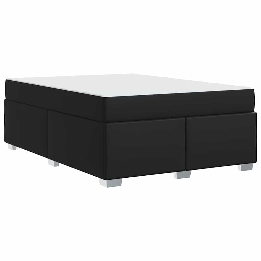 Cadre de lit avec matelas Noir 140 x 200 cm tissu - XIOS