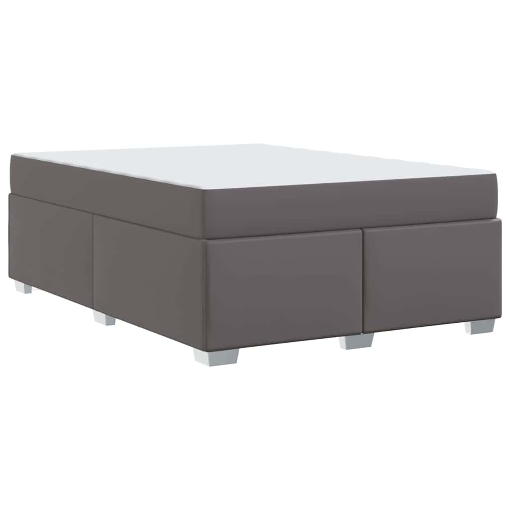Cadre de lit avec matelas Gris 140 x 200 cm tissu - XIOS