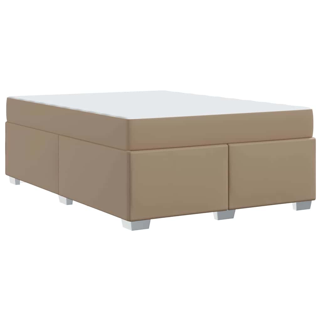 Cadre de lit avec matelas Cappuccino 140 x 200 cm tissu - XIOS