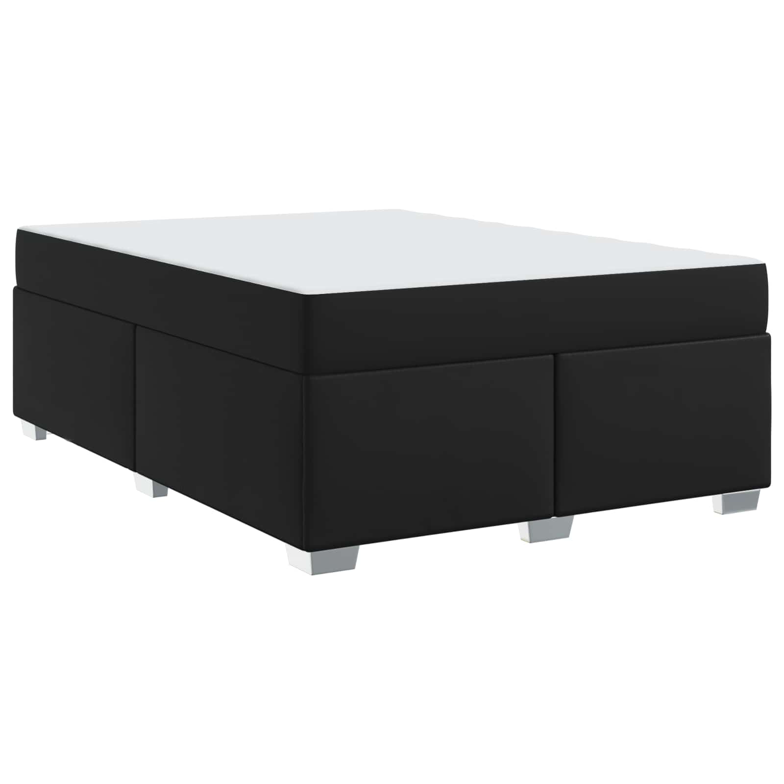 Cadre de lit avec matelas Noir 160 x 200 cm tissu - XIOS