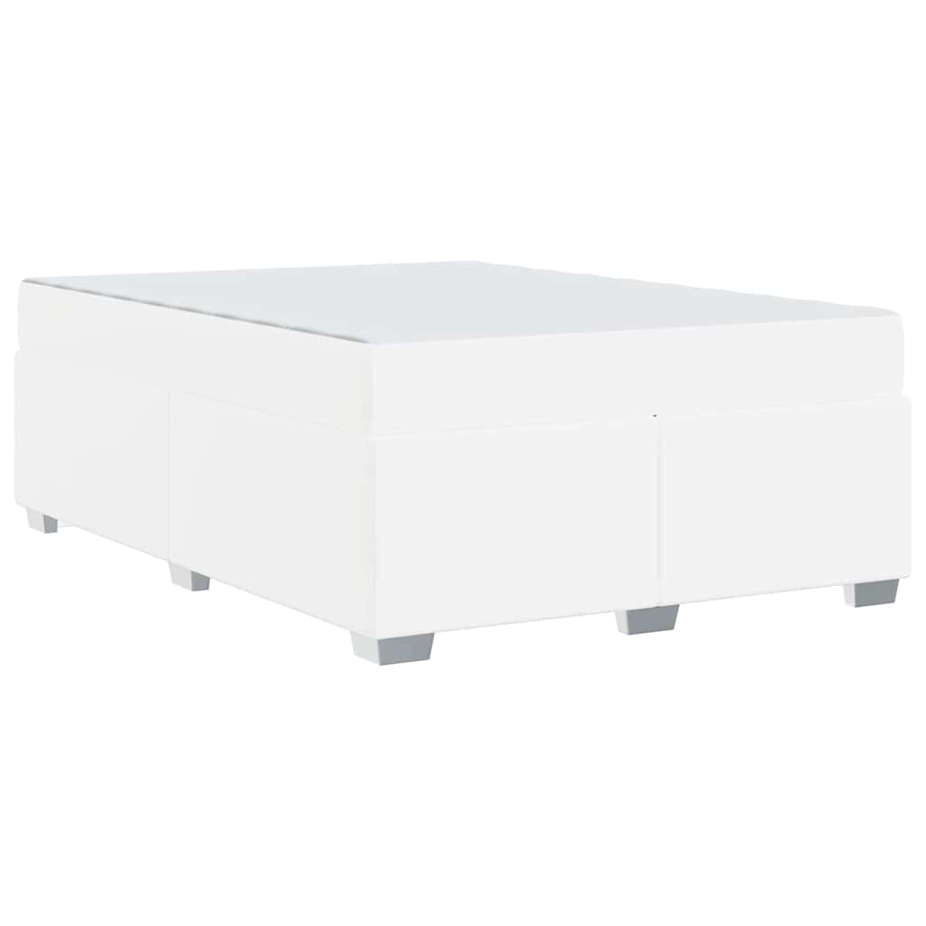 Cadre de lit avec matelas Blanc 160 x 200 cm tissu - XIOS