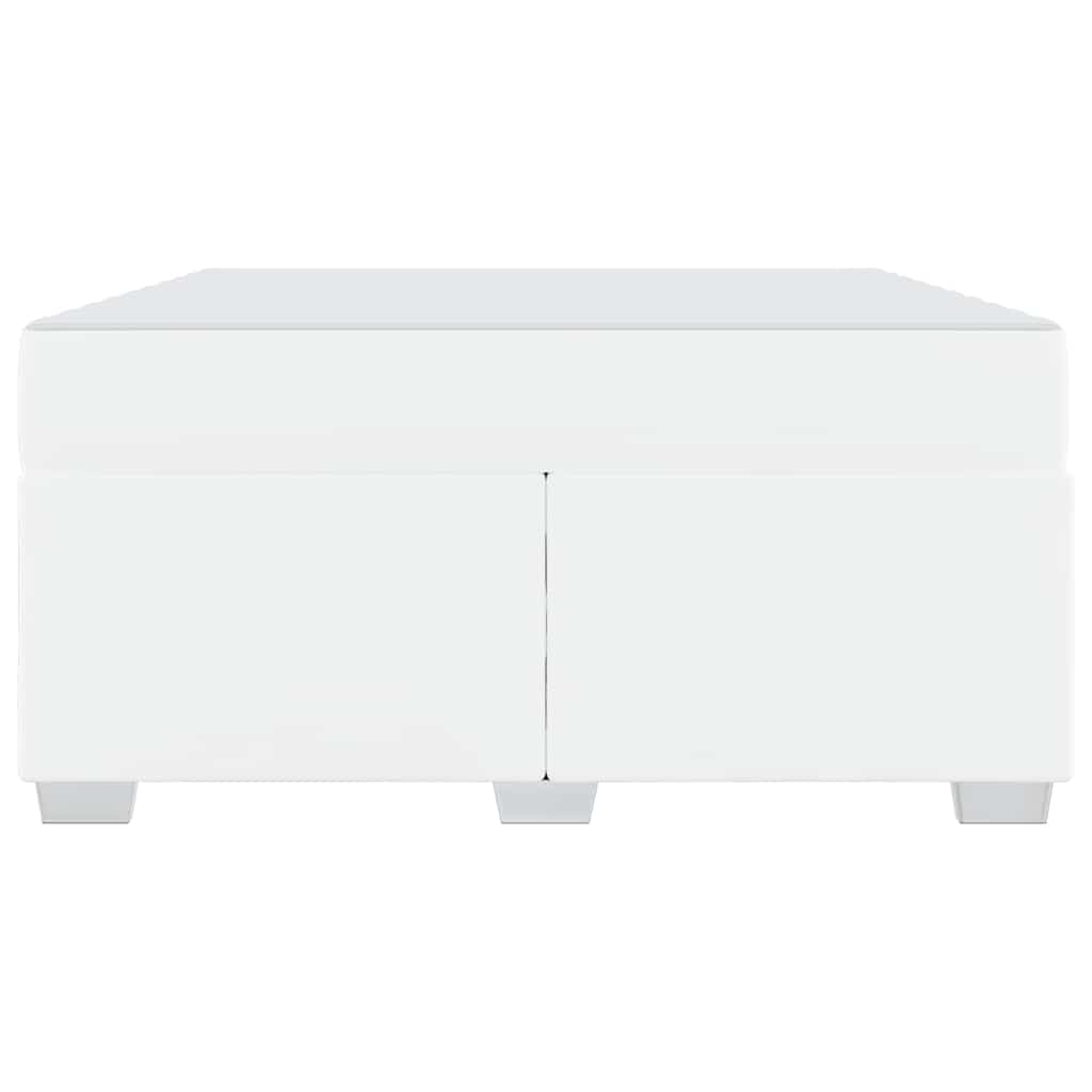 Cadre de lit avec matelas Blanc 160 x 200 cm tissu - XIOS