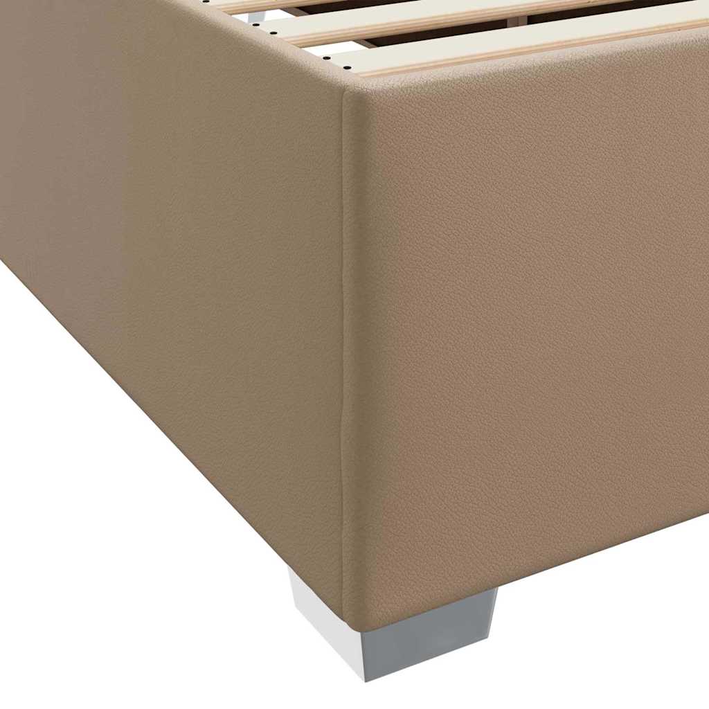 Cadre de lit avec matelas Cappuccino 160 x 200 cm tissu - XIOS