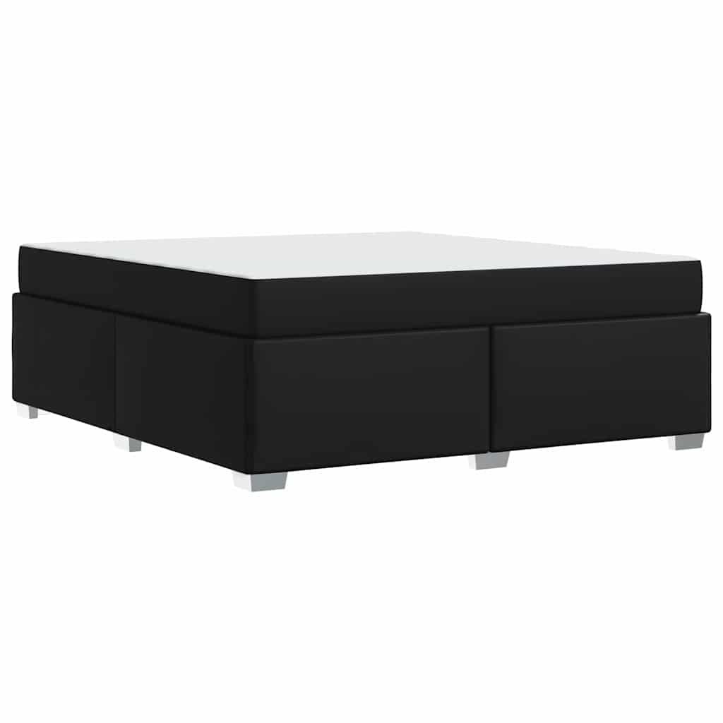 Cadre de lit avec matelas Noir 180 x 200 cm tissu - XIOS