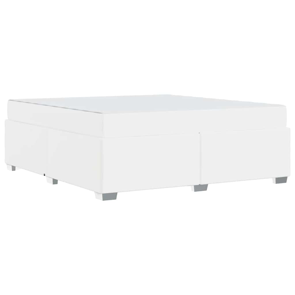 Cadre de lit avec matelas Blanc 180 x 200 cm tissu - XIOS