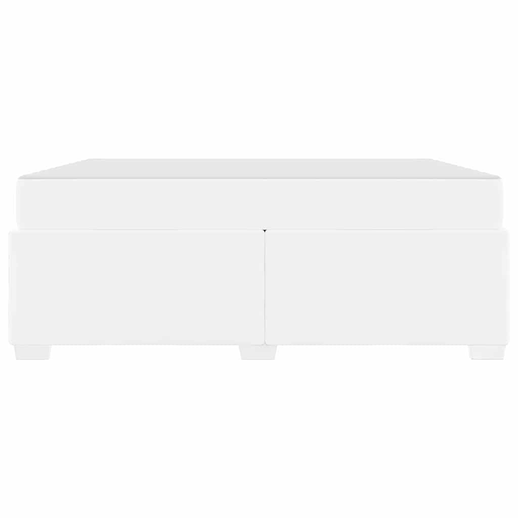 Cadre de lit avec matelas Blanc 180 x 200 cm tissu - XIOS