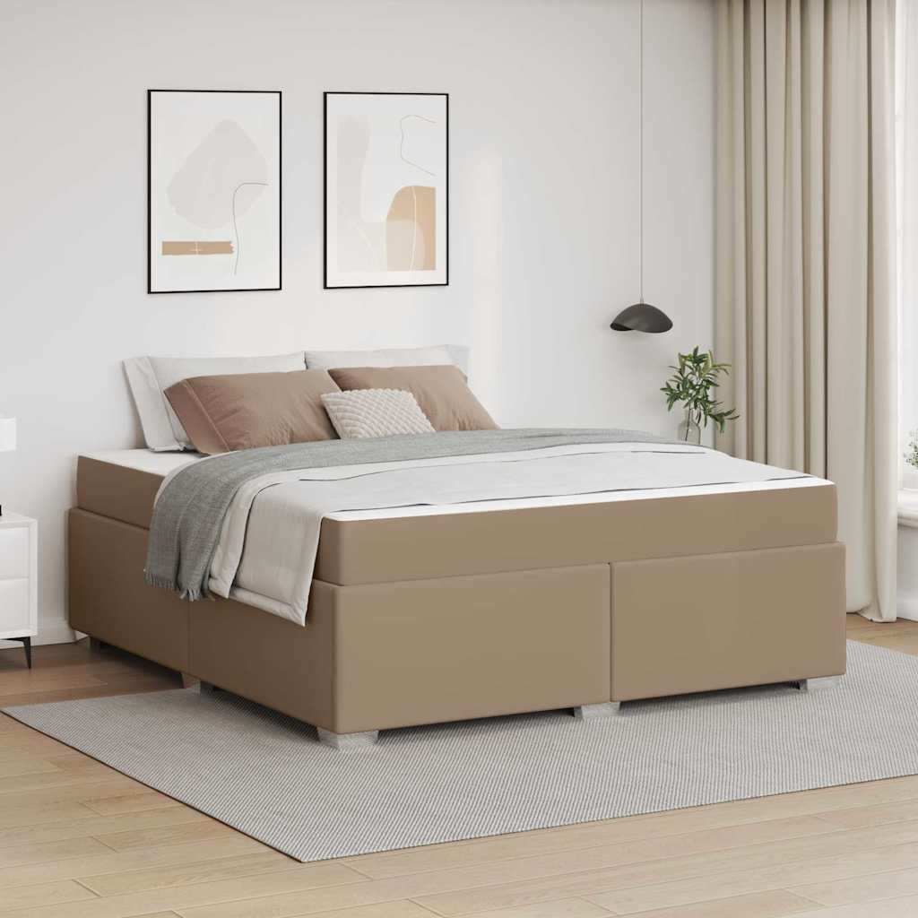 Cadre de lit avec matelas Cappuccino 180 x 200 cm tissu - XIOS