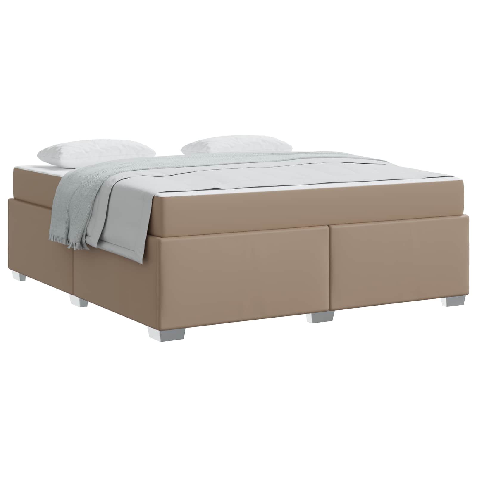 Cadre de lit avec matelas Cappuccino 180 x 200 cm tissu - XIOS