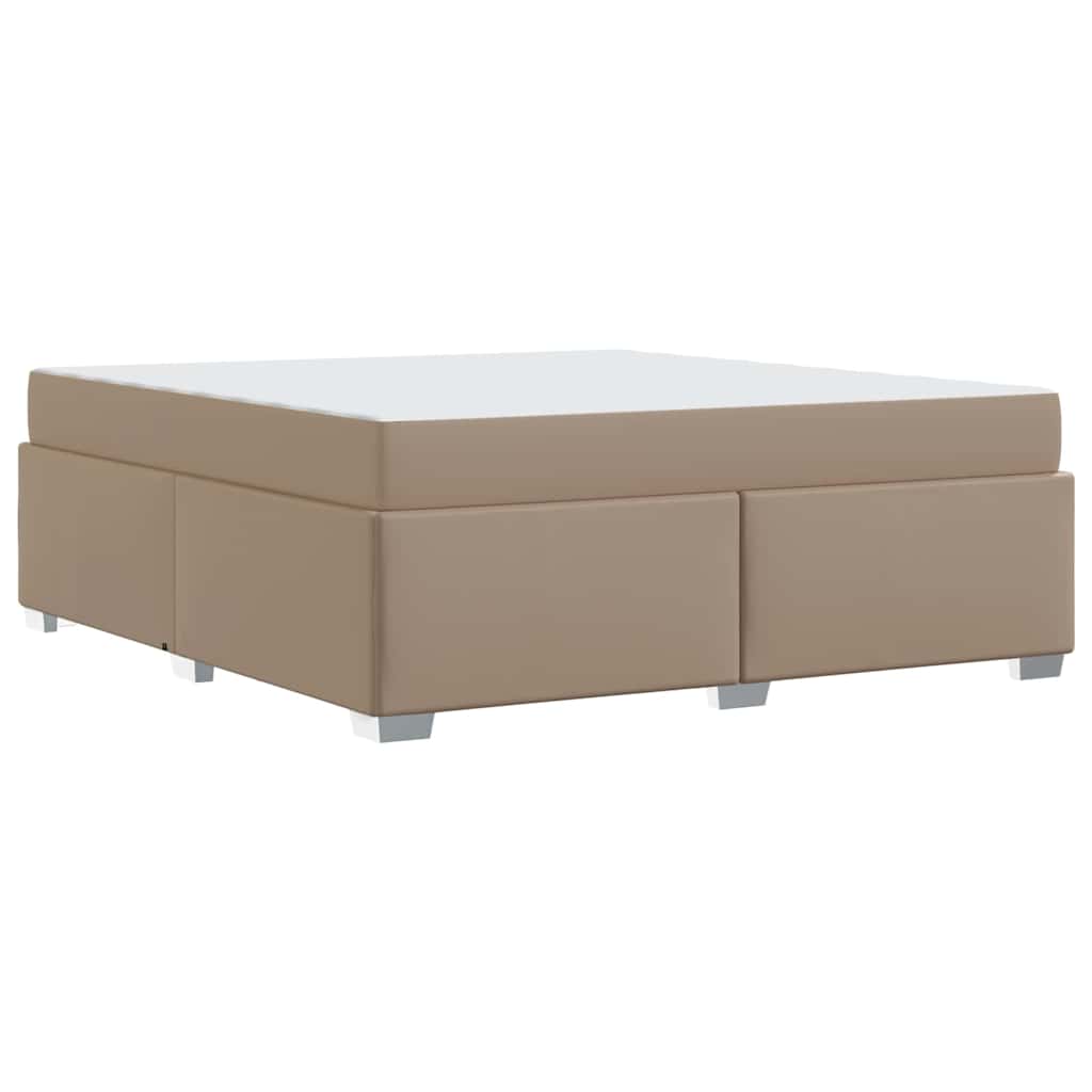 Cadre de lit avec matelas Cappuccino 180 x 200 cm tissu - XIOS