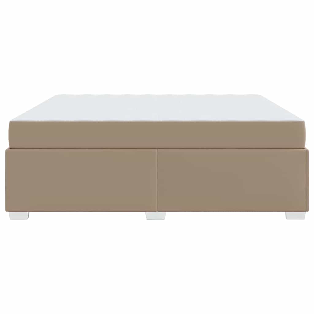 Cadre de lit avec matelas Cappuccino 180 x 200 cm tissu - XIOS