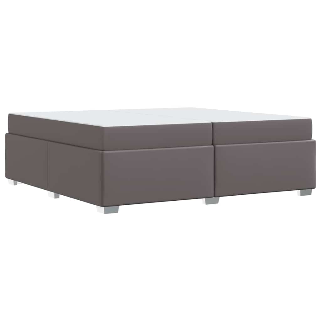 Cadre de lit avec matelas Gris 200 x 200 cm tissu - XIOS