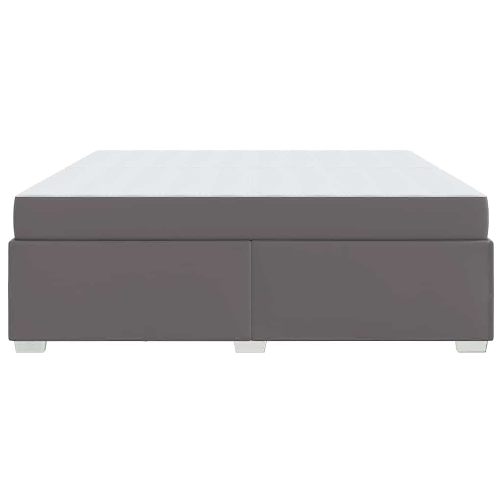 Cadre de lit avec matelas Gris 200 x 200 cm tissu - XIOS