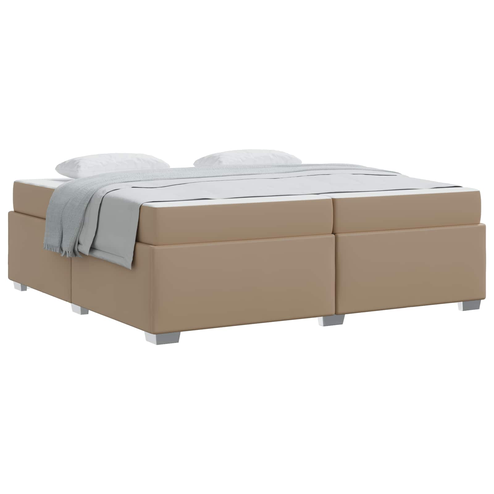 Cadre de lit Cappuccino 200 x 200 cm tissu - XIOS