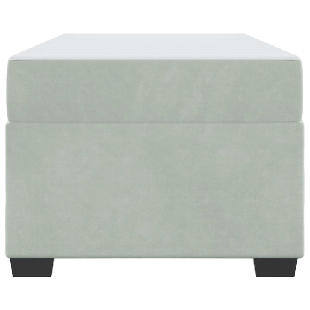 Cadre de lit avec matelas Gris clair 80 x 200 cm tissu - XIOS