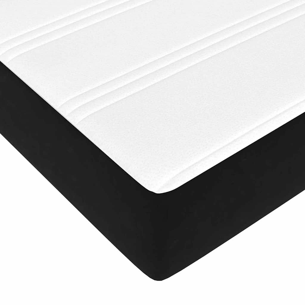 Cadre de lit avec matelas Noir 80 x 200 cm tissu - XIOS