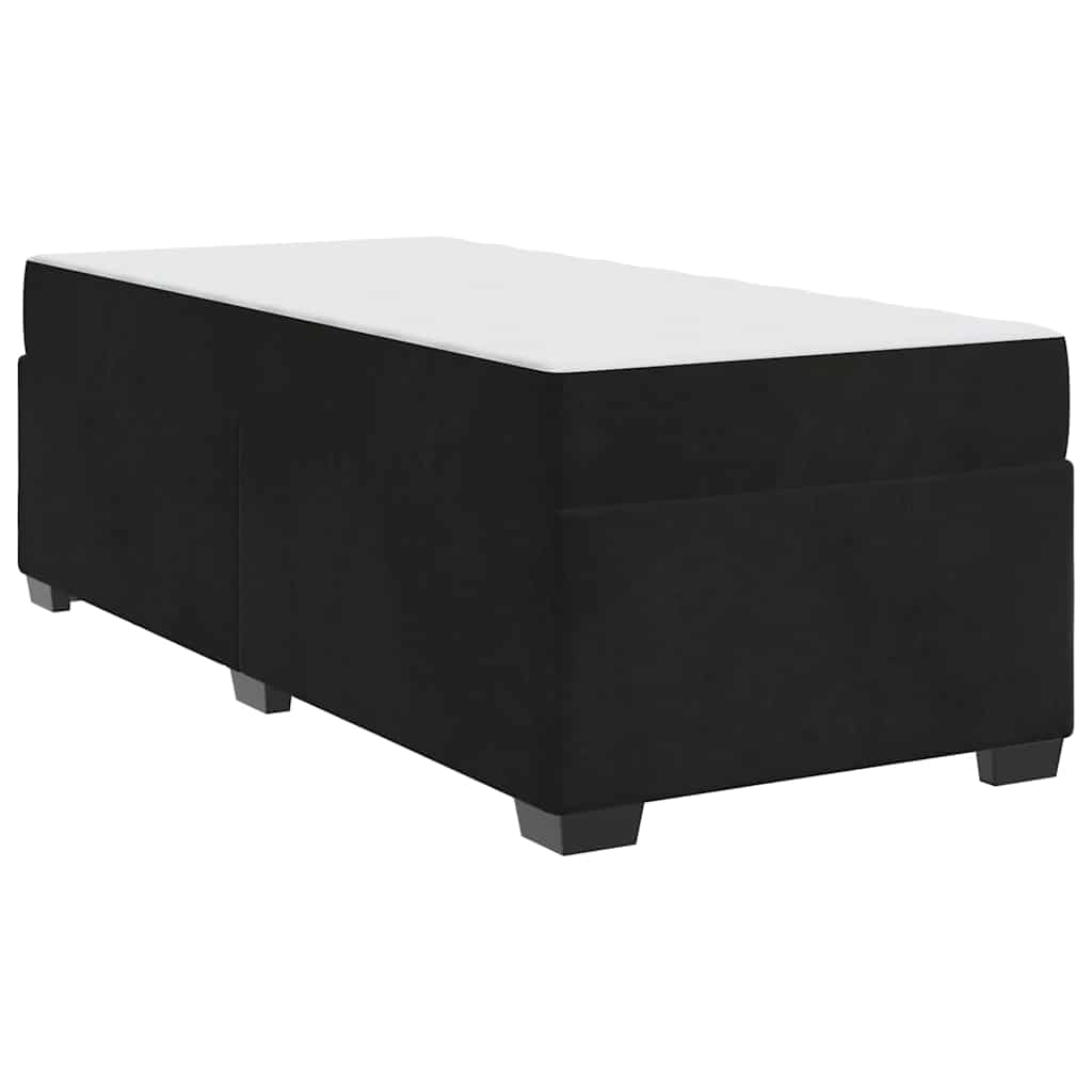 Cadre de lit avec matelas avec matelas Noir 90 x 190 cm Velours - XIOS