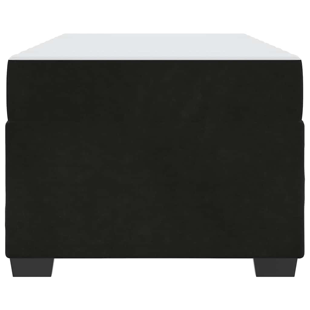 Cadre de lit avec matelas Noir 90 x 190 cm tissu - XIOS