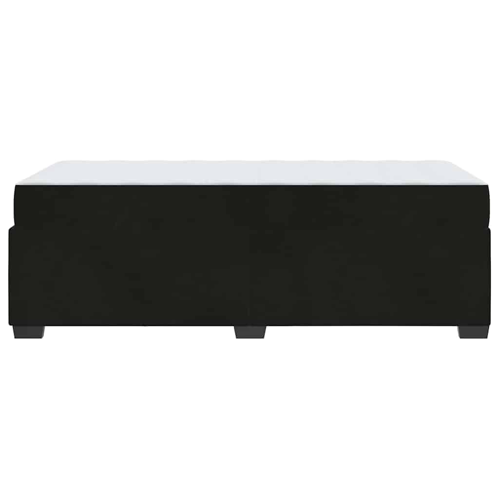 Cadre de lit avec matelas Noir 90 x 190 cm tissu - XIOS