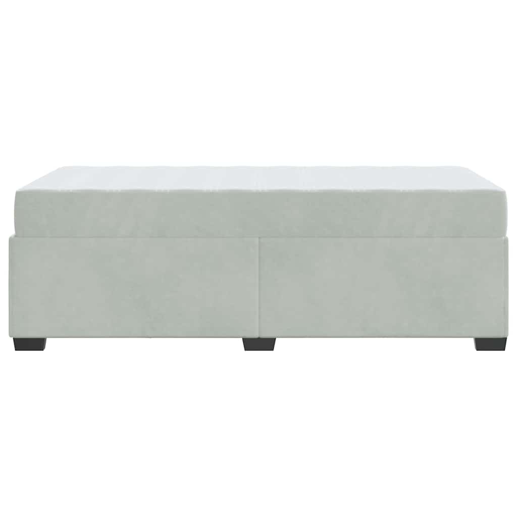 Cadre de lit avec matelas Gris clair 100 x 200 cm tissu - XIOS