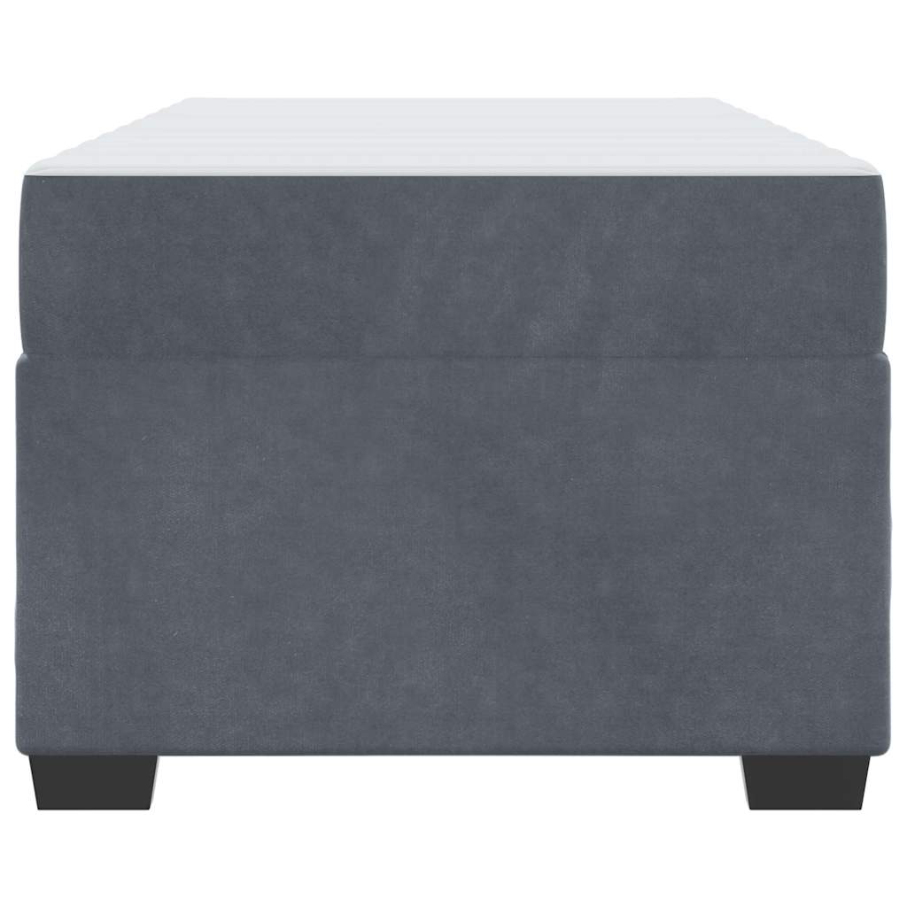 Cadre de lit avec matelas Gris foncé 100 x 200 cm tissu - XIOS
