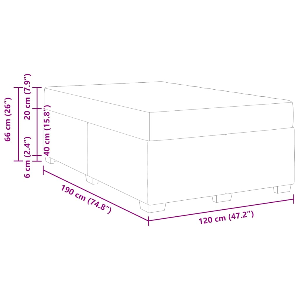 Cadre de lit avec matelas Gris foncé 120 x 190 cm tissu - XIOS