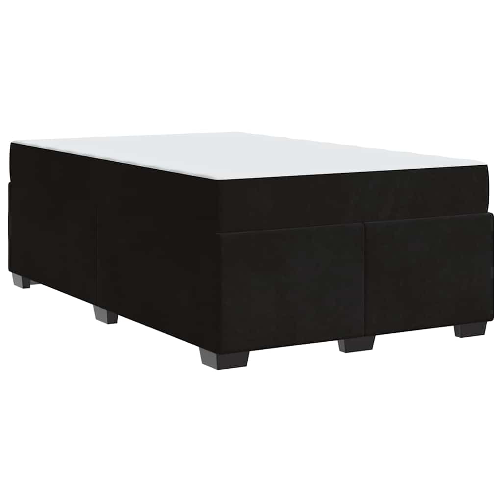 Cadre de lit avec matelas Noir 120 x 190 cm tissu - XIOS