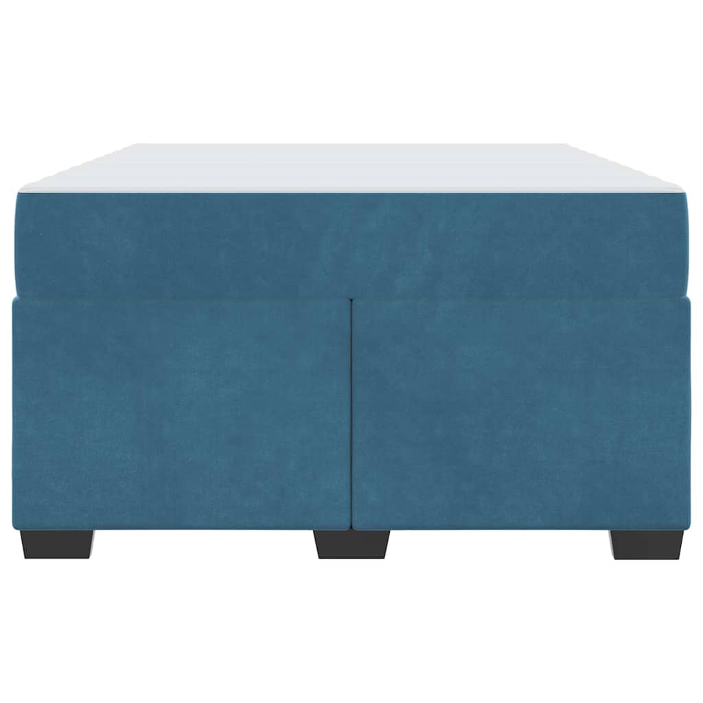 Cadre de lit avec matelas Bleu foncé 120 x 190 cm tissu - XIOS