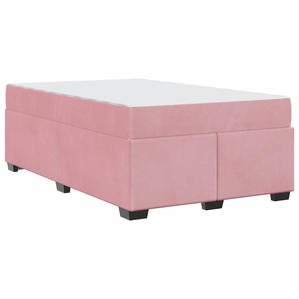 Cadre de lit avec matelas Rose 120 x 190 cm tissu - XIOS