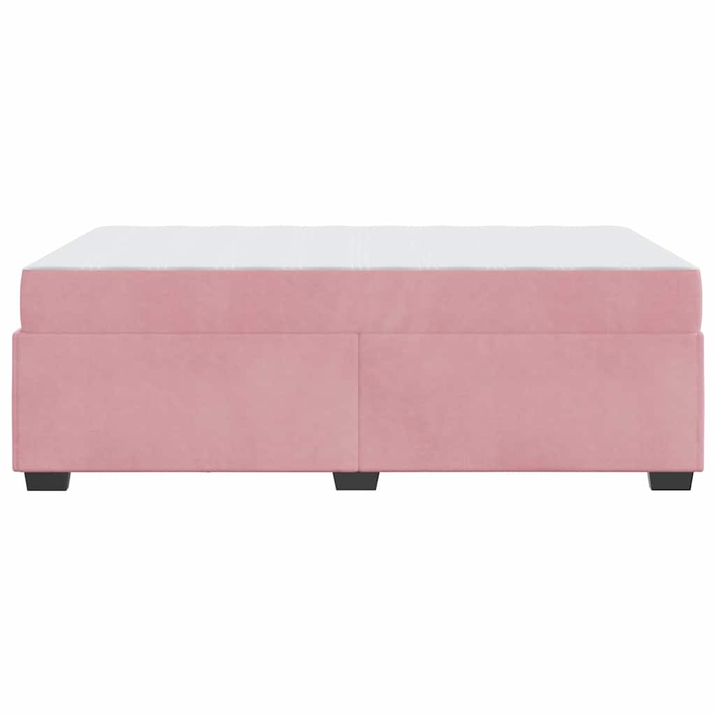 Cadre de lit avec matelas Rose 120 x 190 cm tissu - XIOS