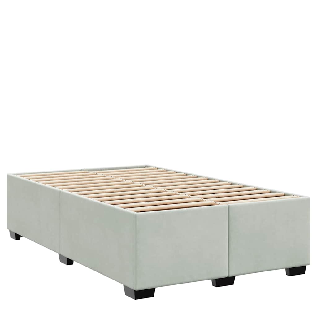 Cadre de lit avec matelas Gris clair 120 x 200 cm tissu - XIOS