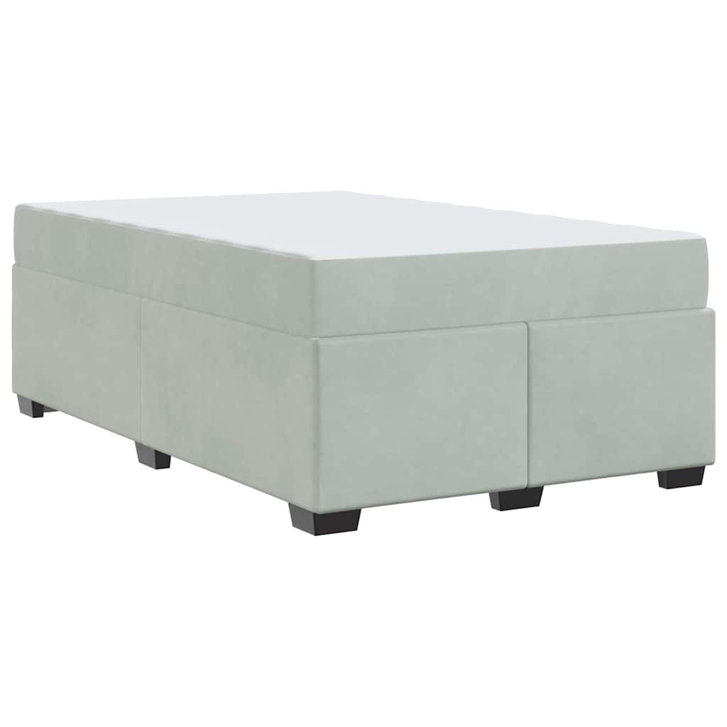 Cadre de lit avec matelas Gris clair 120 x 200 cm tissu - XIOS
