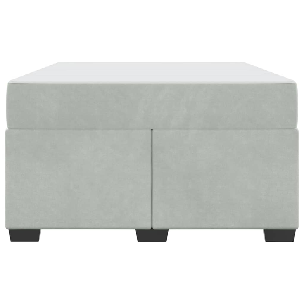 Cadre de lit avec matelas Gris clair 120 x 200 cm tissu - XIOS