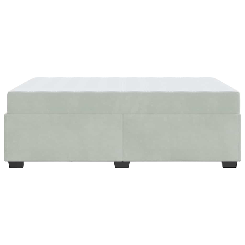 Cadre de lit avec matelas Gris clair 120 x 200 cm tissu - XIOS