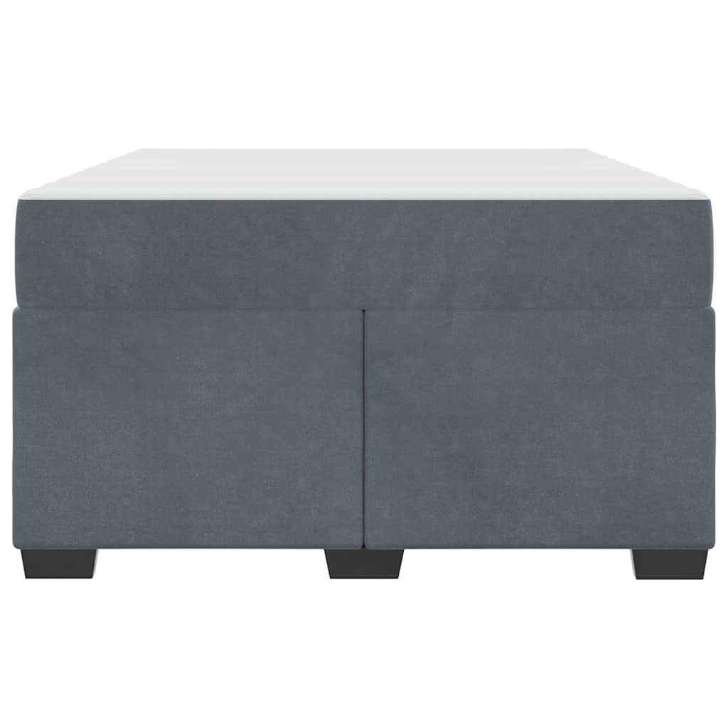 Cadre de lit avec matelas Gris foncé 120 x 200 cm tissu - XIOS