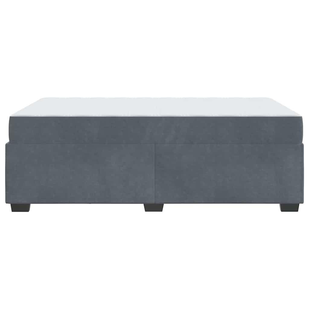 Cadre de lit avec matelas Gris foncé 120 x 200 cm tissu - XIOS