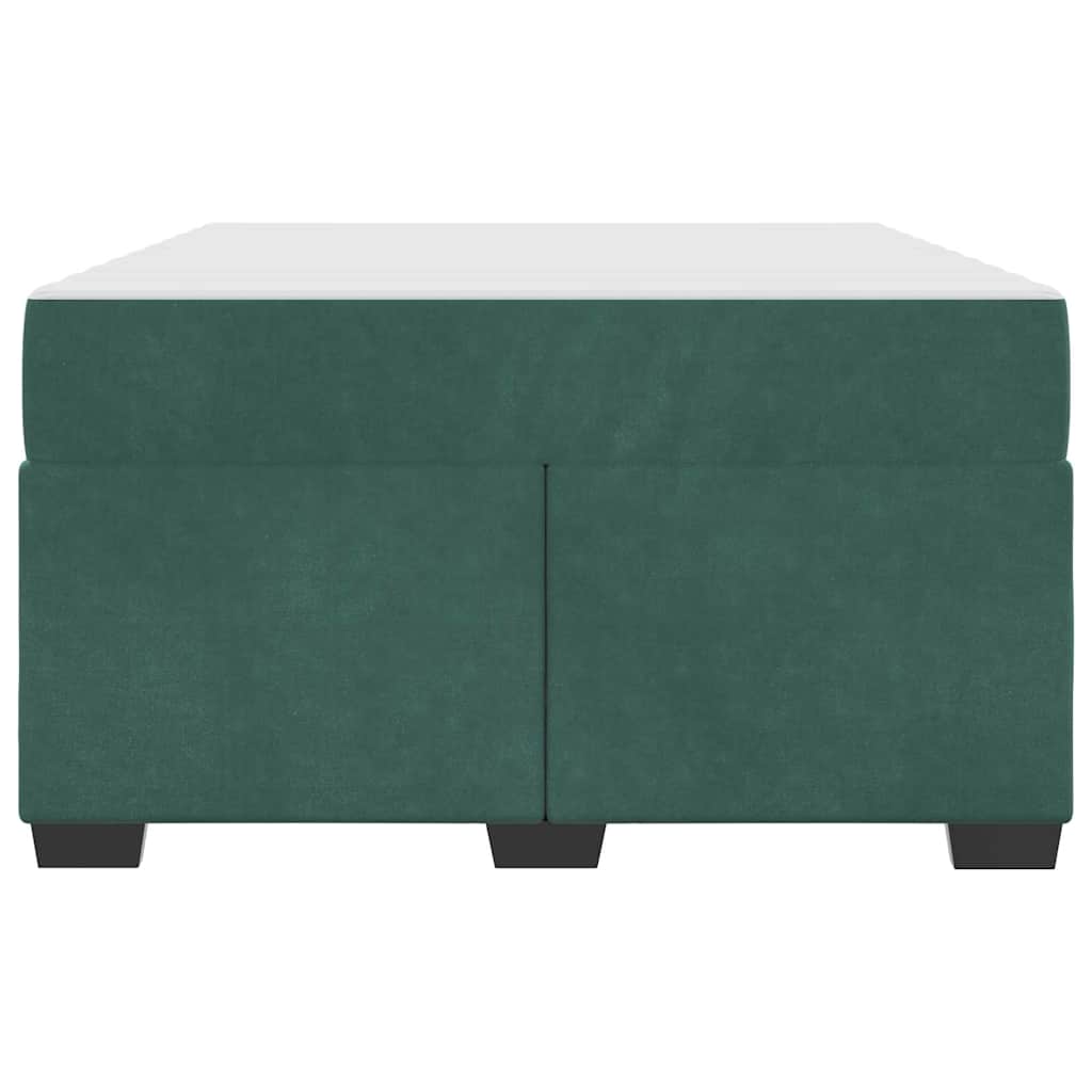 Cadre de lit avec matelas Vert foncé 120 x 200 cm tissu - XIOS