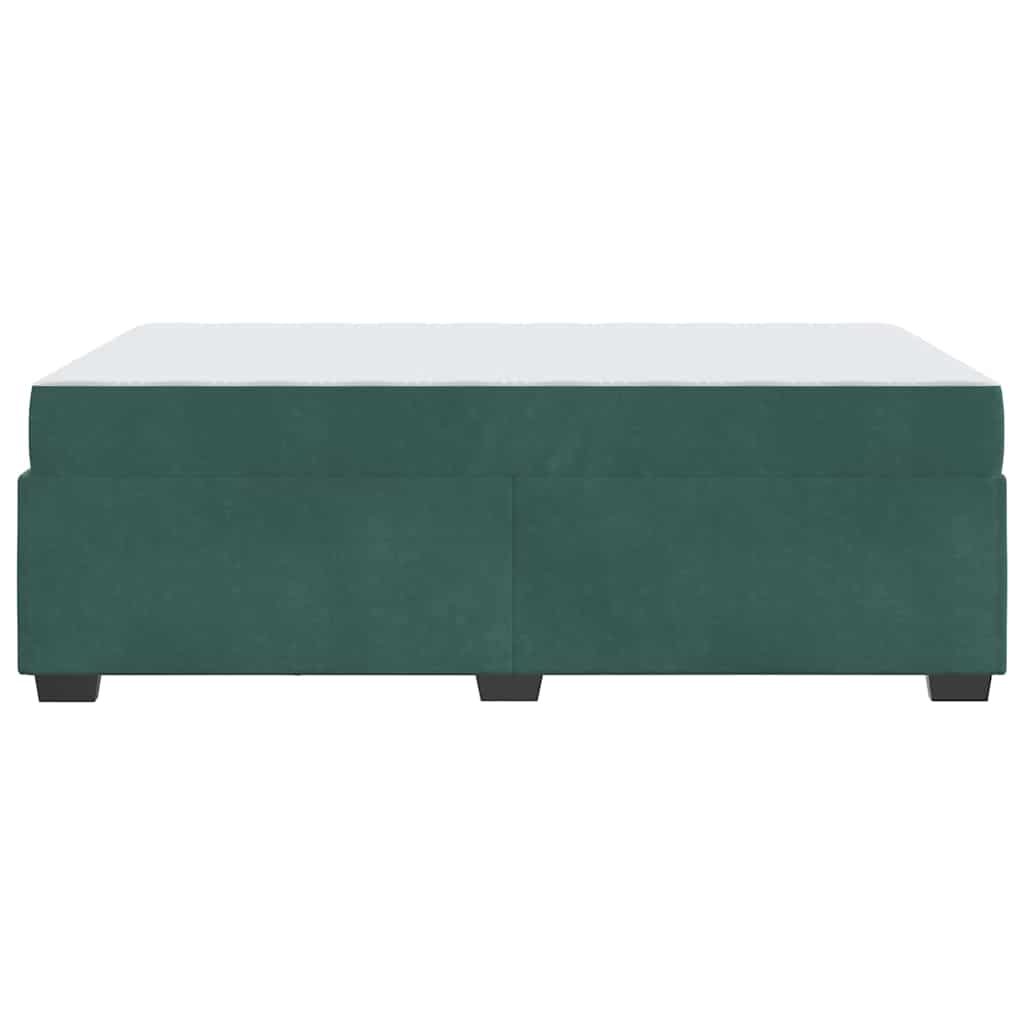 Cadre de lit avec matelas Vert foncé 120 x 200 cm tissu - XIOS