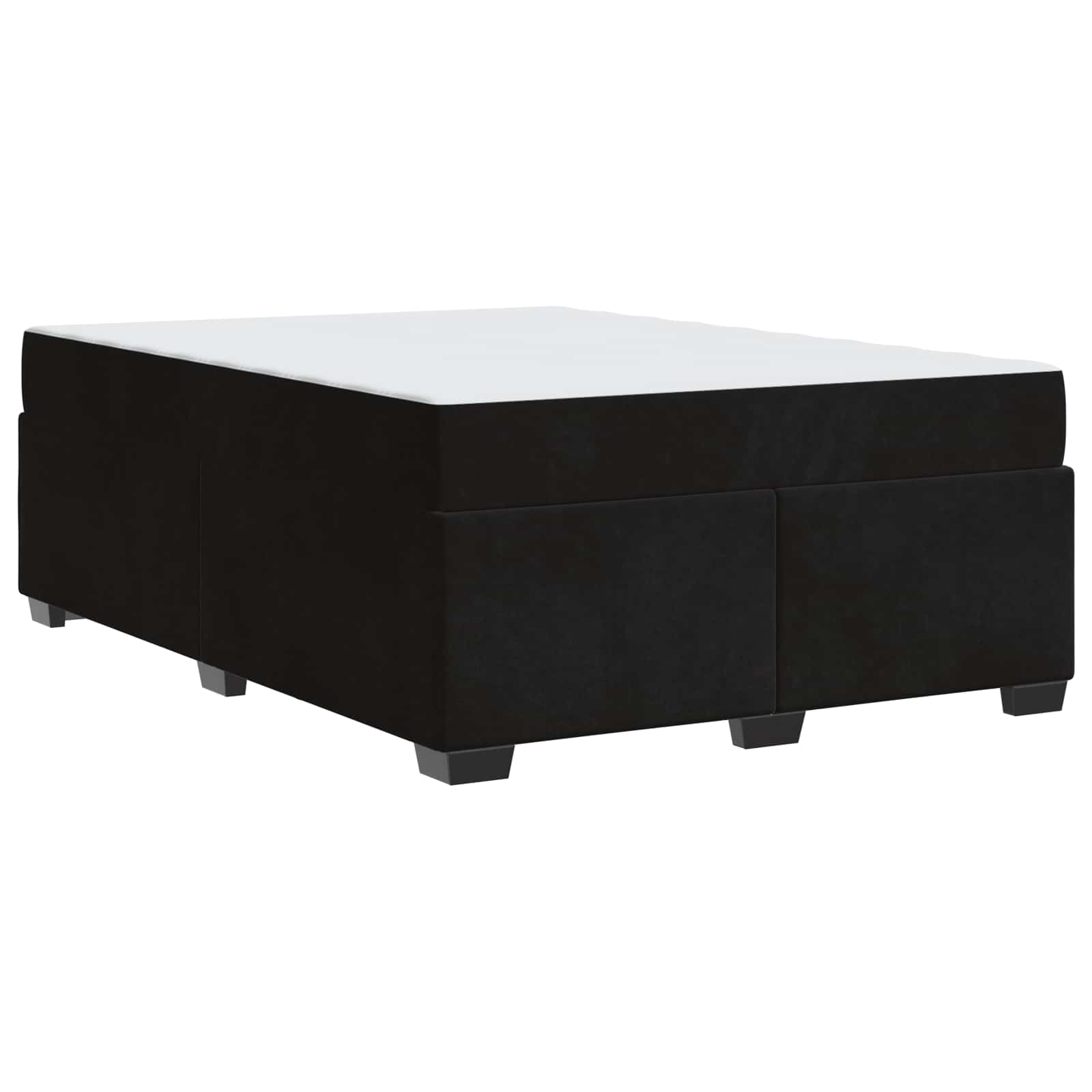 Cadre de lit avec matelas Noir 140 x 200 cm tissu - XIOS