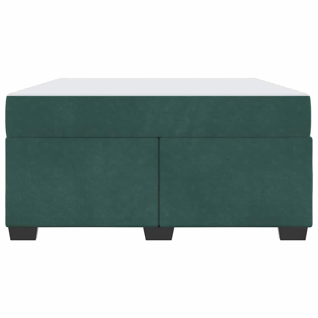 Cadre de lit avec matelas Vert foncé 140 x 200 cm tissu - XIOS