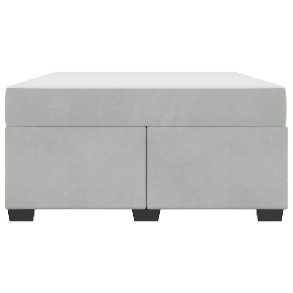 Cadre de lit avec matelas Gris clair 160 x 200 cm tissu - XIOS