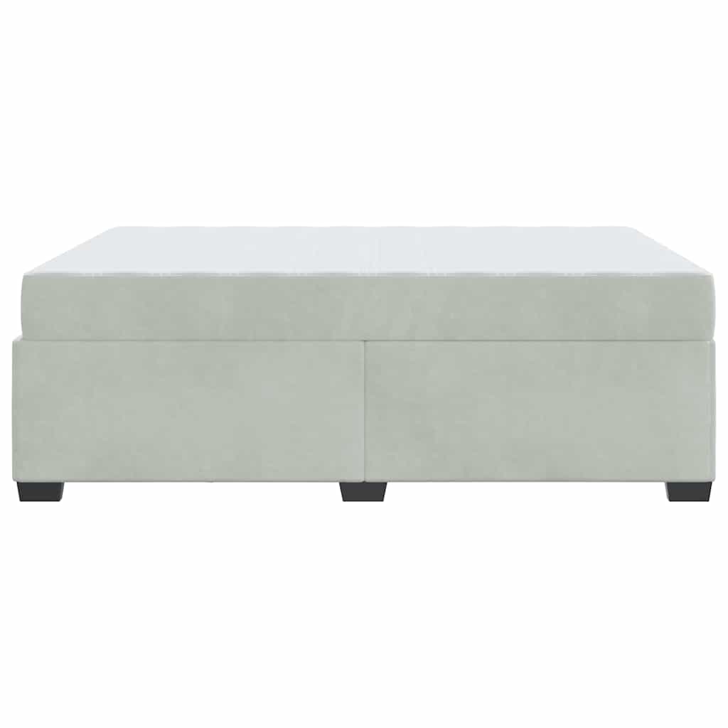 Cadre de lit avec matelas Gris clair 160 x 200 cm tissu - XIOS