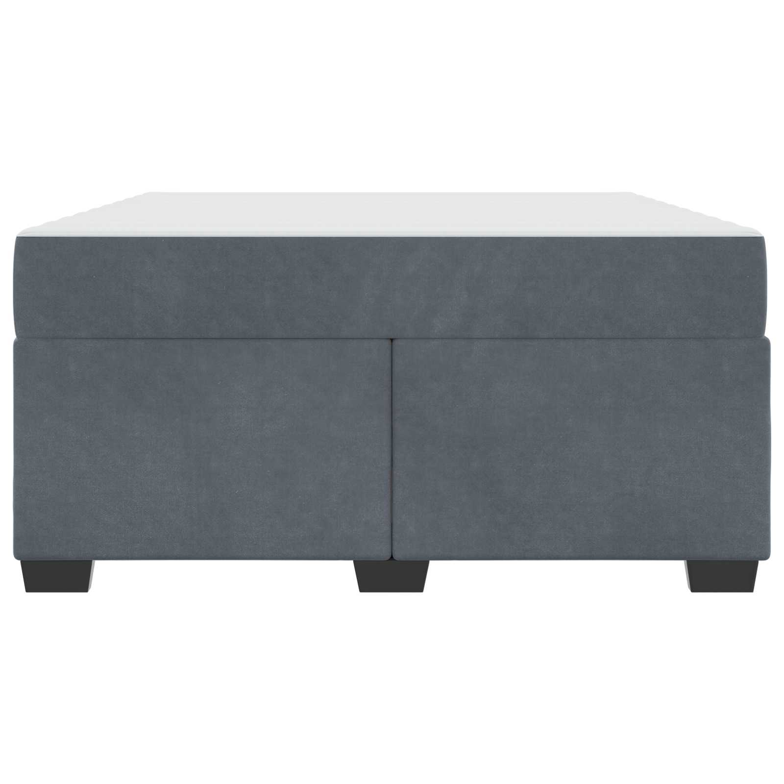 Cadre de lit avec matelas Gris foncé 160 x 200 cm tissu - XIOS